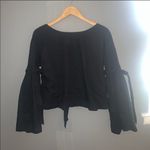 Free People  black bell sleeve top Photo 4