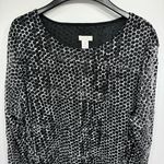 Chico's Chico’s Black Polka Dot Lace Top with Tiered Long Sheer Sleeves Size 4/ XXL Photo 4