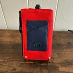 A Rare Modern Vintage HTF Tory Sport Activewear Line (Tory Burch)Zip Navy Wallet Orange Photo 1