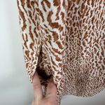 Old Navy  Animal Printed Linen Blend Mini Shift Dress Size 2X Neutral Boho Resort Photo 2
