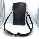 BRAND black leather travel bag w/adjustable strap Photo 13