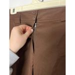 Anne Klein  Chocolate Brown Straight Leg Stretch Work Dress Ankle Pants Size 14 Photo 2