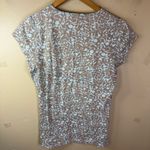 Patagonia Womens Size Medium Organic Cotton Cap Sleeve Tee Gray Blue Activewear Photo 4