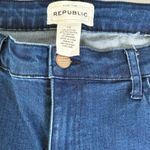 FOR THE REPUBLIC  Blue Flare Jeans with Fringe Detail Photo 1