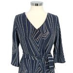 MSK Special Occasion Wedding Party Dress Navy Blue Silver V Neck Size LP NWT Photo 1