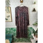 Cloth & Stone  from Anthropologie Burgundy Printed Midi Dress - Size - Small Photo 5