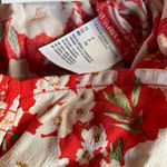 American Eagle NWOT  Outfitters Red Floral Wide Leg  Jumpsuit Photo 4