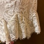 Tadashi Shoji SHO  White Lace Mini Dress with Lace Up Back Photo 6