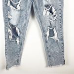 KANCAN Stone Washed Intentionally Ripped Distressed High Rise Mom Jeans Size 27 Blue Photo 7