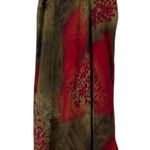 Vintage Asymmetrical Floral Red & Green Skirt Women’s 14 Boho Cottagecore Fairy Photo 0