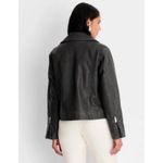 Universal Threads Universal Thread Women's Moto Jacket Faux Leather Faded Black Size X-Large Photo 1