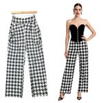 Firmiana Women's Houndstooth Wide Photo 1