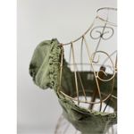 Wilfred Aritzia Wander Green Linen Puff Sleeve Cropped Blouse Size Small Photo 5