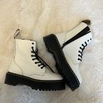 Dr. Martens  Jadon White Polished Smooth Combat Boots Photo 4