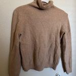 Mango  Cashmere Turtleneck Sweater Size medium‎ in tan Photo 0