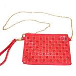 Coral Crossbody Clutch with Gold Chain by NY & Co. Orange Photo 0