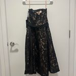 White House | Black Market Black Strapless Lace Fit & Flare Midi Dress Size 6 WHBM 570368252w Photo 1