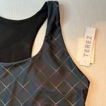 Terez Sports Bra Black Rainbow Seeing Sound Hi-Shine Bra Sz XL NWT Colorful Photo 7