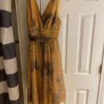 Anthropologie  Madame Shoushou Golden Floral Midi Dress Small Photo 1