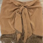 ZARA  Tan Knotted Tassel Boho Skirt M Photo 3