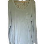Soma light blue long sleeved pajama top women's size L rayon spandex casual Size L Photo 0