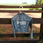 Jean jacket Hadid denim jacket with white stars. logo HADID on the back Blue Size undefined Photo 2