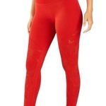 Fabletics NWT Mid-Rise SculptKnit Leopard 7/8 Leggings Red Photo 0