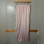 Victoria's Secret  Satin Long Pajama Set Pink Iconic Stripe Size Small Photo 5