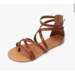 New Luffymomo Women's Gladiator Sandals Flat Fisherman Thong Strappy Sandals 10 Brown Photo 0