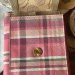 Anuschka Pink Plaid Crossbody Wallet Photo 4
