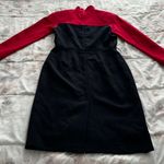 Bloomingdales Bloomingdale’s Vintage 100% Wool Red & Black High Neck Long Sleeve Knee Length Dress, size 6 Photo 11