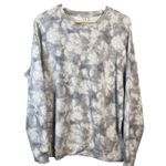 Athleta Studio To Street Small Gray White Sweatshirt Crew Neck Printed Preppy Photo 2