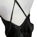 MISA Los Angeles Dress Ele Black Satin Ruffle Sleeveless Dress Women’s Size M Photo 6