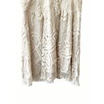 Johnny Was Cream Crochet Lace 3/4 Sleeve V-Neck A-Line Mini Dress Size Small Photo 5