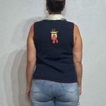 White Stag  Navy Reindeer Vintage Sweater Vest Sz M Photo 9