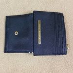 Steve Madden Black Faux Leather Zip Card Holder Wallet Coin Pouch ID Window GUC Photo 3