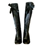 LAVORAZIONE ARTIGIANA HEELED BLACK LEATHER BOOTS WITH PATENT LEATHER BOW (7) Photo 2
