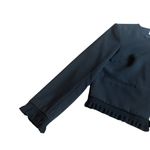 Sandro  Cropped Length Zip-Down Blazer Jacket Office Professional Size 36 Small Photo 3