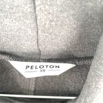 Peloton  Soft Gray Funnel Neck Pullover Sweatshirt Side Slit Sweater Photo 5
