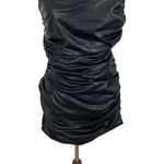 JGR STN Bodycon‎ Dress 4 Black Faux Leather Cutout Sexy Club Party Edgy Photo 2