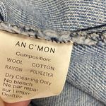 An C'Mon Women Denim Midi Pencil Skirt Size M/10 Wool Cotton Slit Light Wash Blue Size M Photo 6