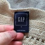 Gap Womens Medium Sweater Beige Cotton Knit Open Stitch Long Sleeve Pullover Photo 3