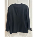 Leslie Fay Women's  Vintage Black Merino Wool Blazer with Single Button Size 12 Photo 2