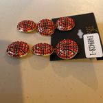 Noir Basketball Earrings Orange Photo 2