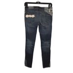 Free People x Artisan Deluxe Lace Applique Skinny Denim Jeans Size 25 Photo 1