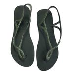 Havaianas Flip Flops 41/42 Green Luna Glitter Sparkle Sandals Women’s Photo 2