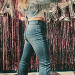 Denim Rhinestone Fringe Jacket  Photo 0