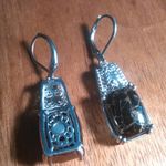 Matrix Silver Shungite Platinum Over Copper Lever Back Earrings Photo 3
