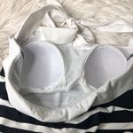 Ralph Lauren  Black White Striped Halter Swimsuit Photo 4