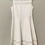 Lulus White Mesh Accents Sleeveless Fit & Flare Mini Dress Womens S Bridal Event Photo 3